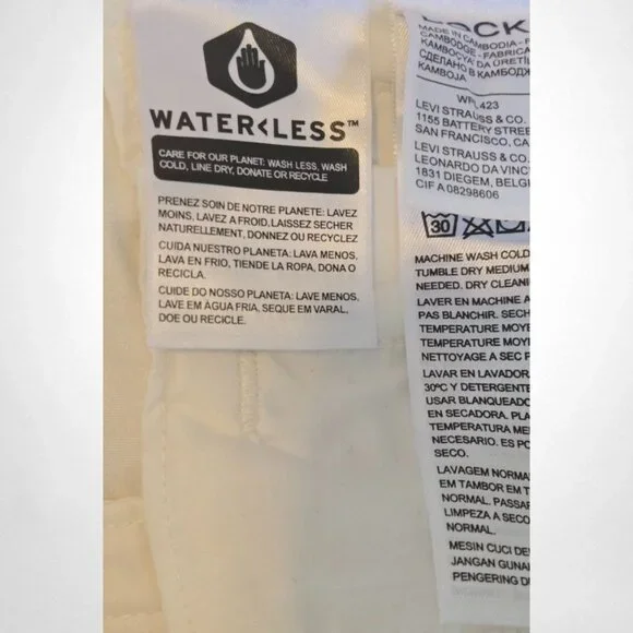 Dockers NWT W33 Men's Perfect Short Flat Front Classic Fit White - Picture 8 of 9